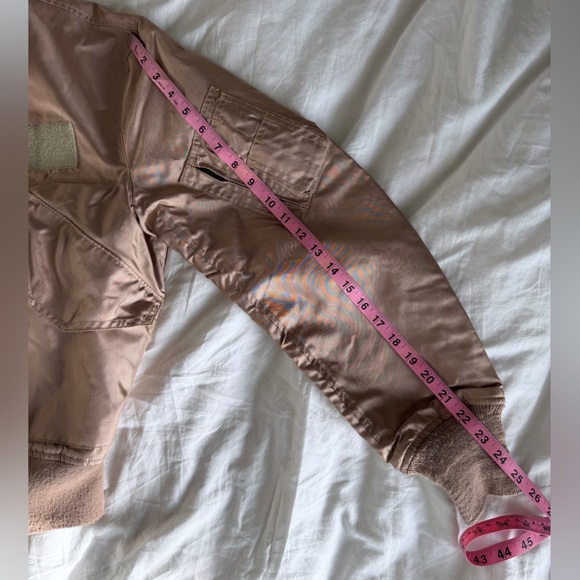Vintage Pink/Tan/Bronze Bomber Jacket - Picture 6 of 7